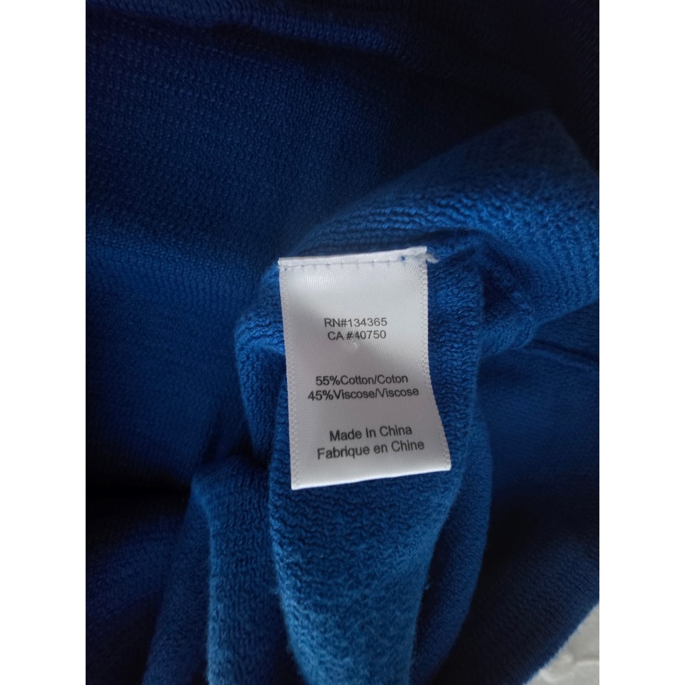 Royal Blue Knit Sleeveless Square Neck Sheath Dress Cotton Viscose RN134365 - Picture 5 of 5